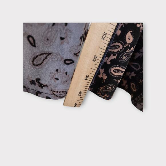 Cider Womens Paisley Patchwork Lace Trim Slip Dress Black Brown XL Whimsy Goth - Picture 8 of 9